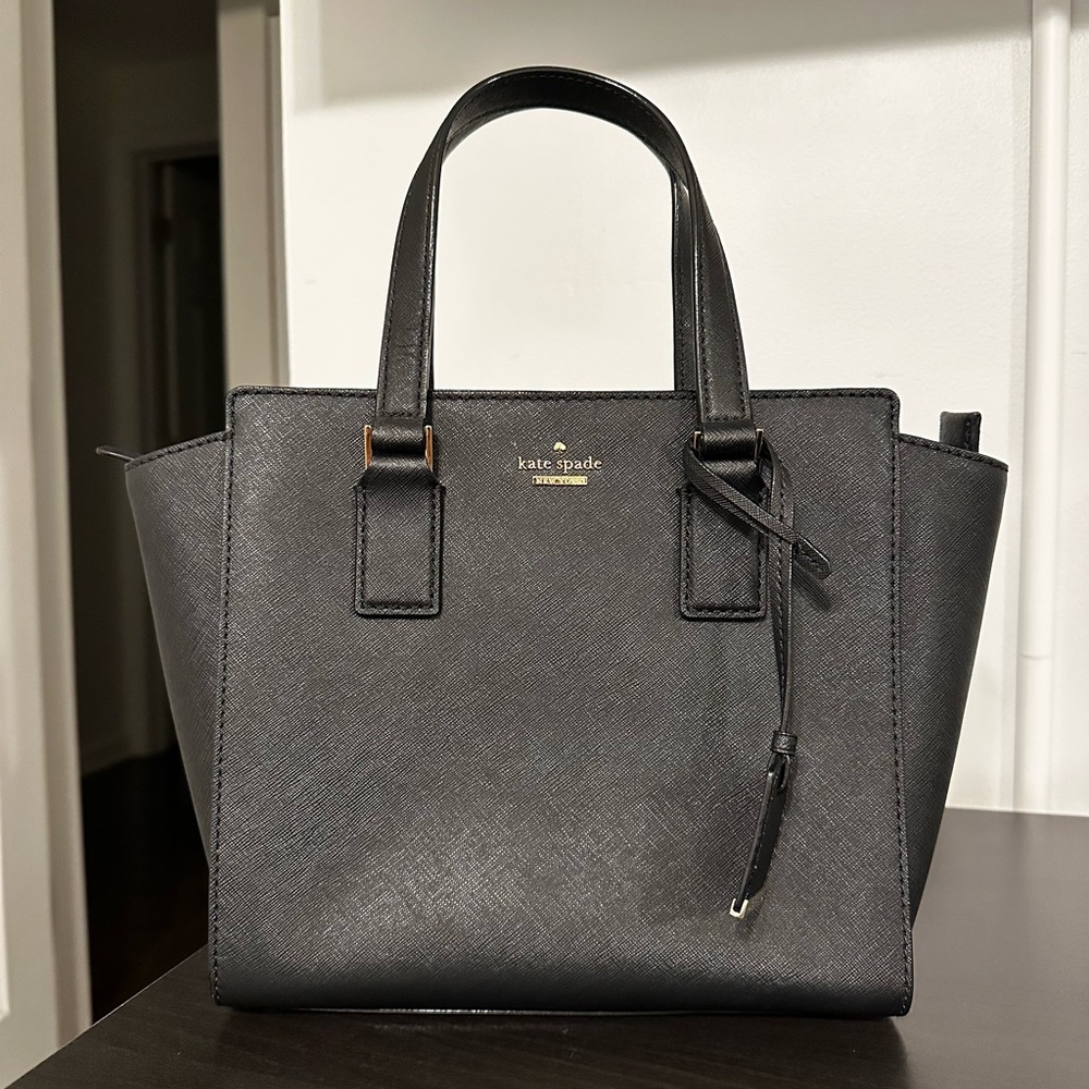 Kate Spade Black Leather Satchel Timeless Design